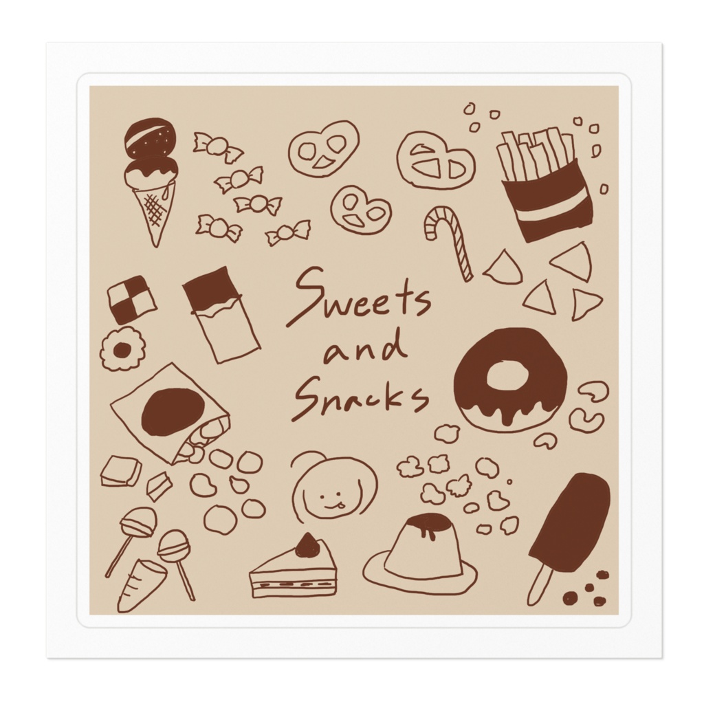 Sweets and Snacks ステッカー(小)