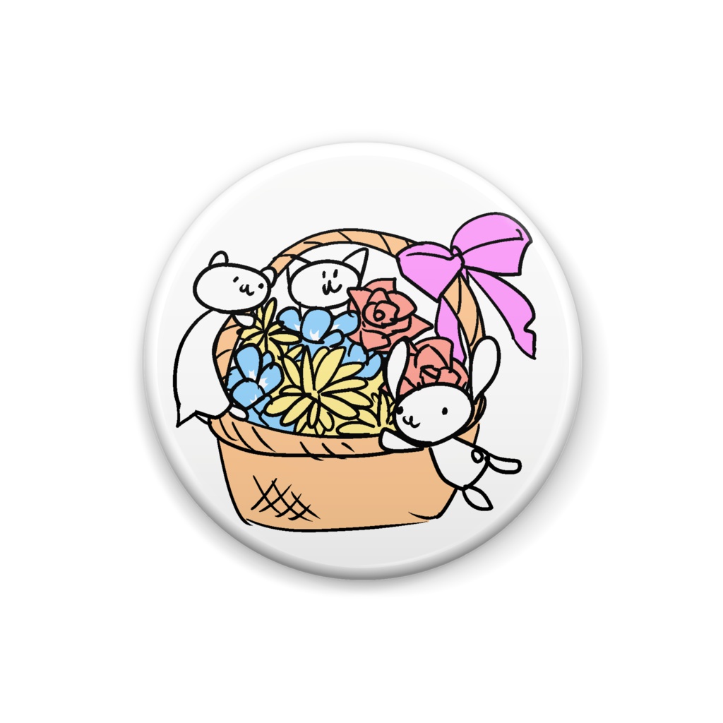 花籠缶バッジ