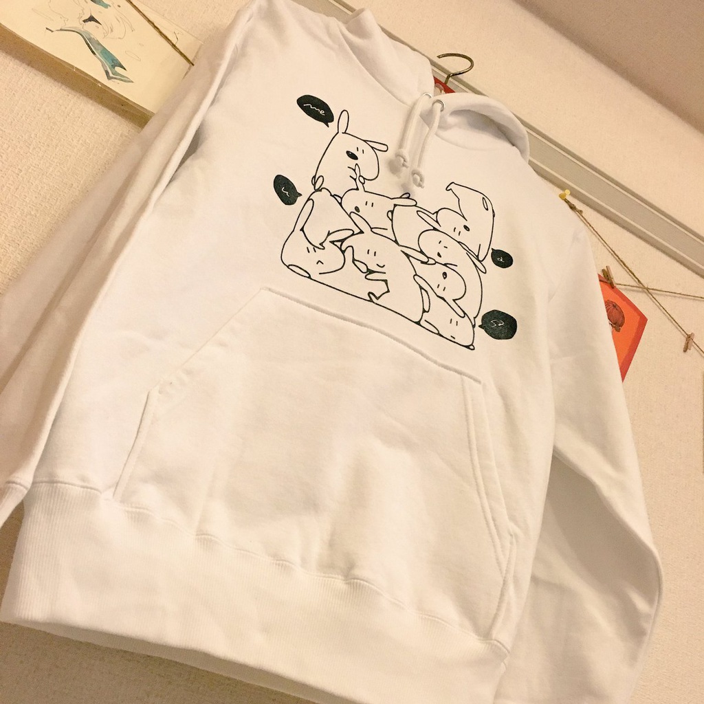 めあうさパーカー/白