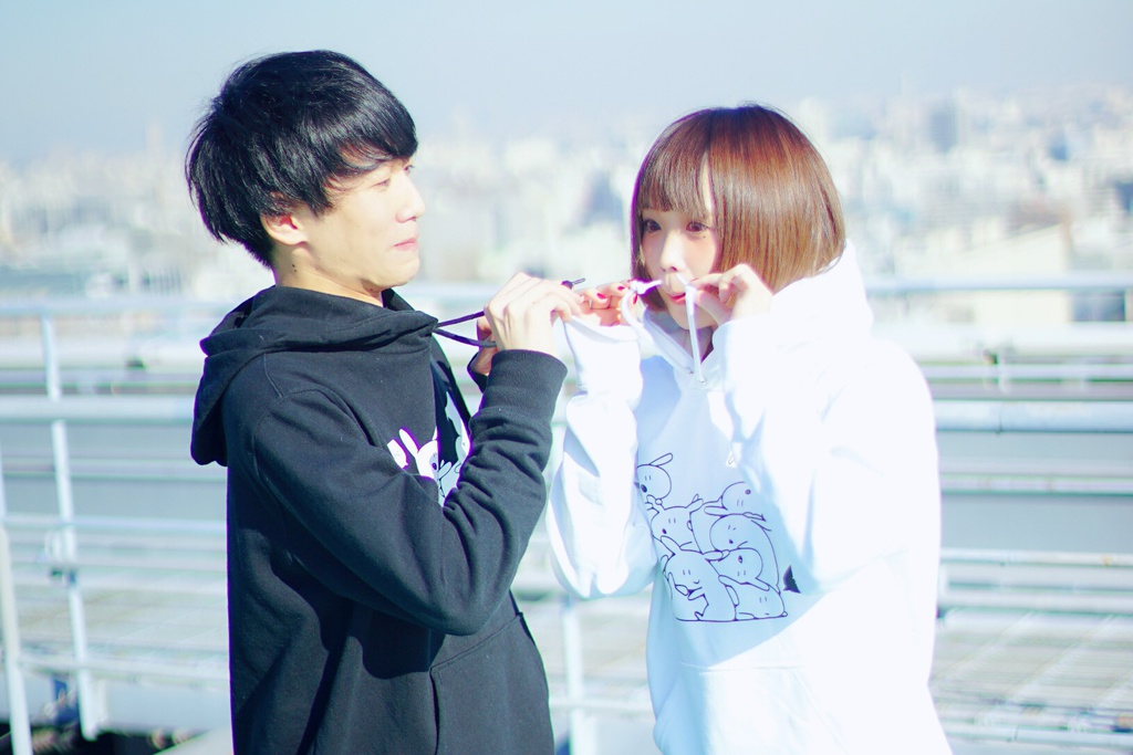 めあうさパーカー/白