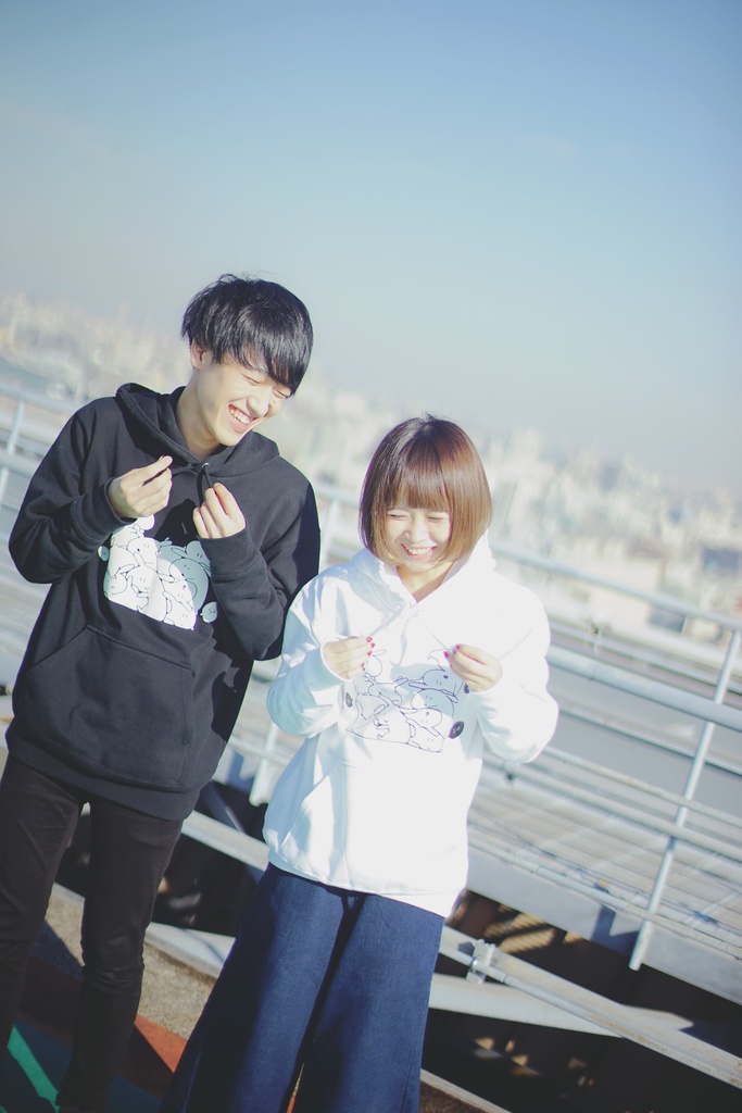 めあうさパーカー/白