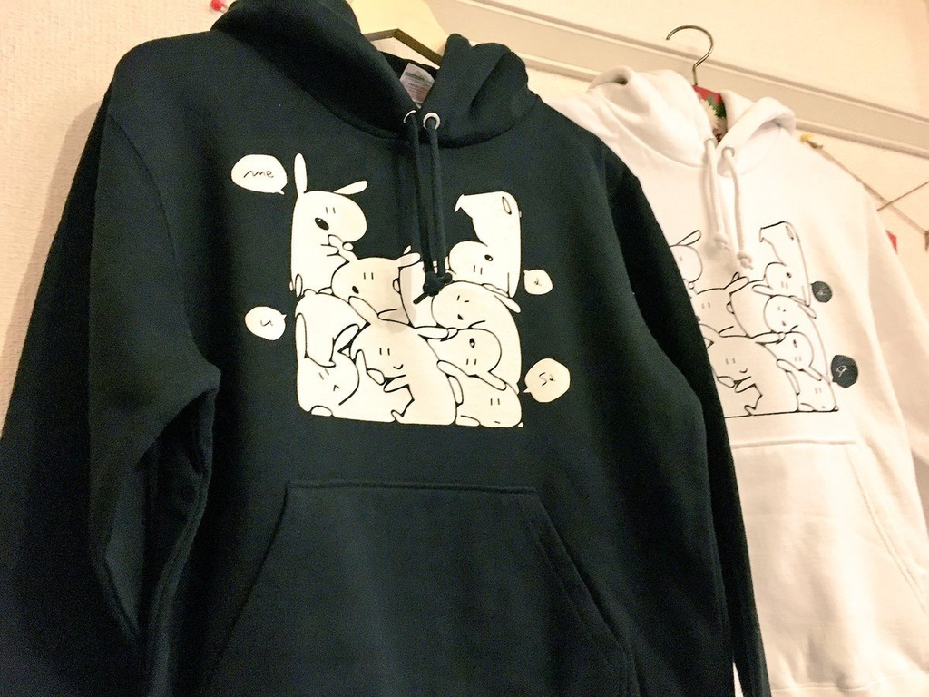 めあうさパーカー/黒