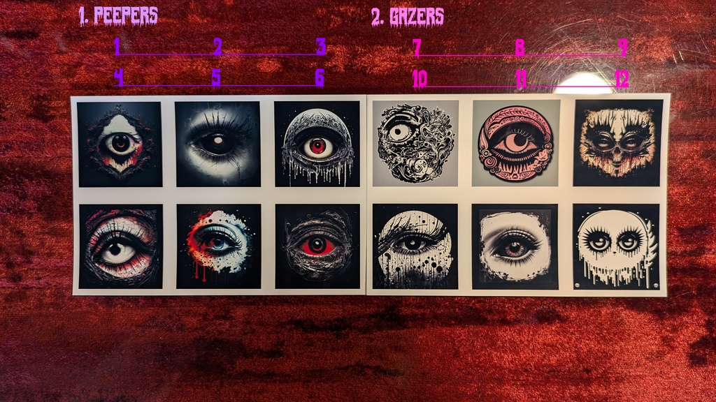 【生成AI】ステッカーセット ICU 2種類 (はがきサイズ: 6 デザイン or 2 デザイン)