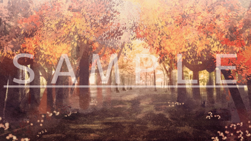 【動く】背景素材「秋の森」