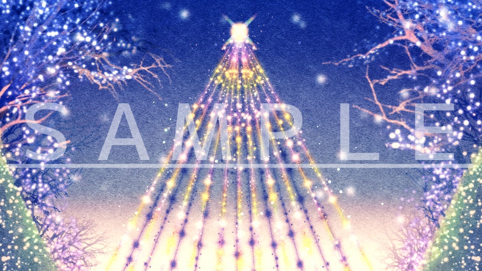 【動く】背景素材「冬の夜」【2点セット】