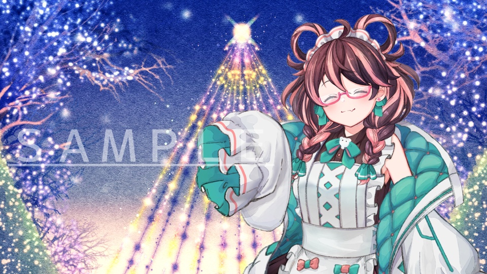 【動く】背景素材「冬の夜」【2点セット】