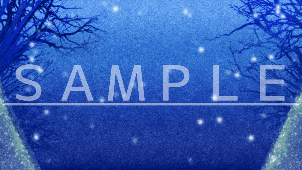 【動く】背景素材「冬の夜」【2点セット】