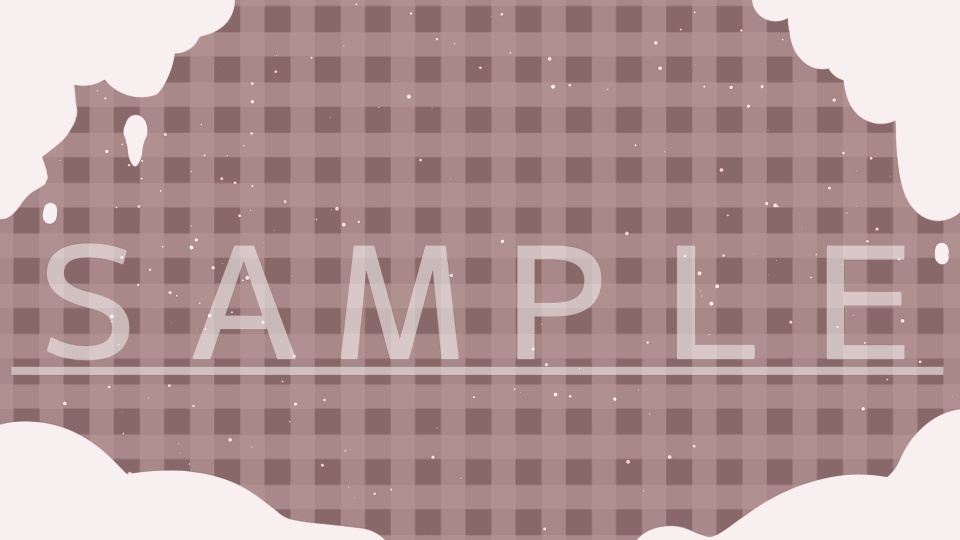 【動く!背景素材】チェック&ハート【カラバリ2点セット】