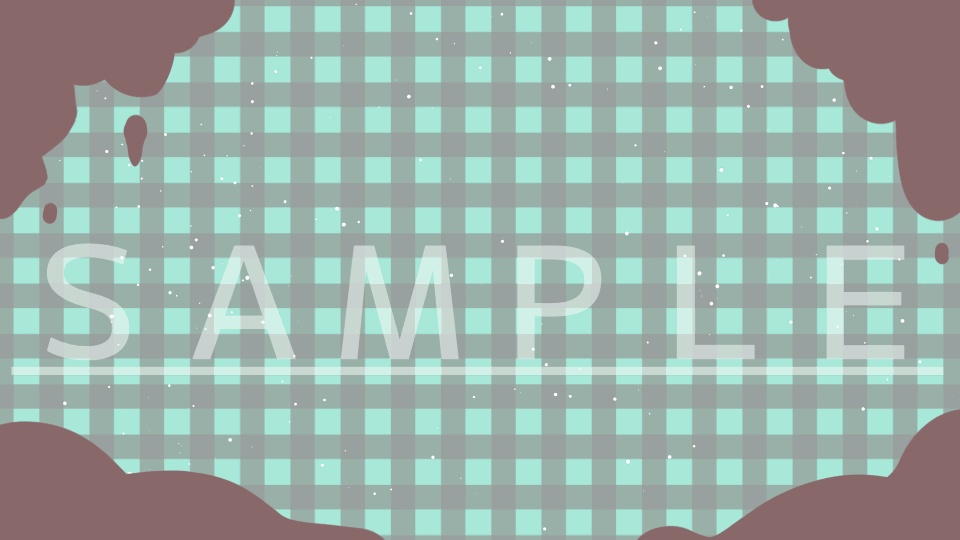 【動く!背景素材】チェック&ハート【カラバリ2点セット】