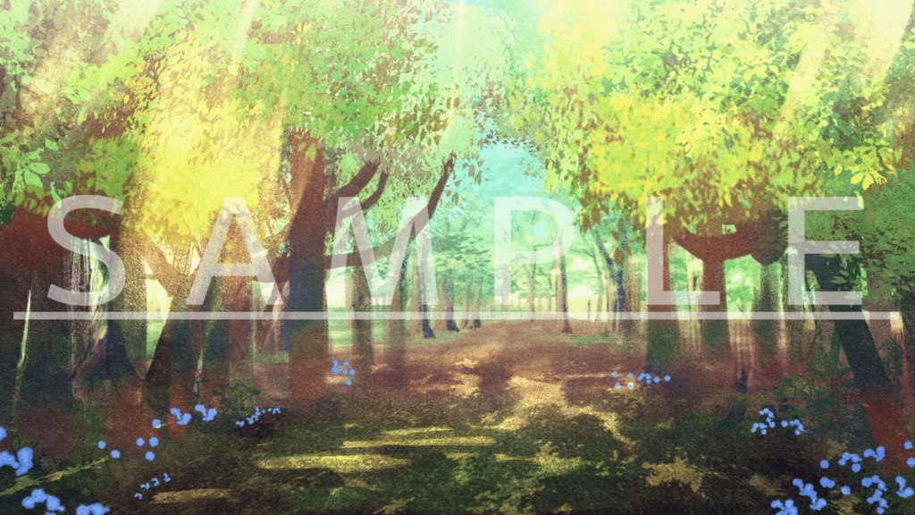 【動く】背景素材「緑の森」