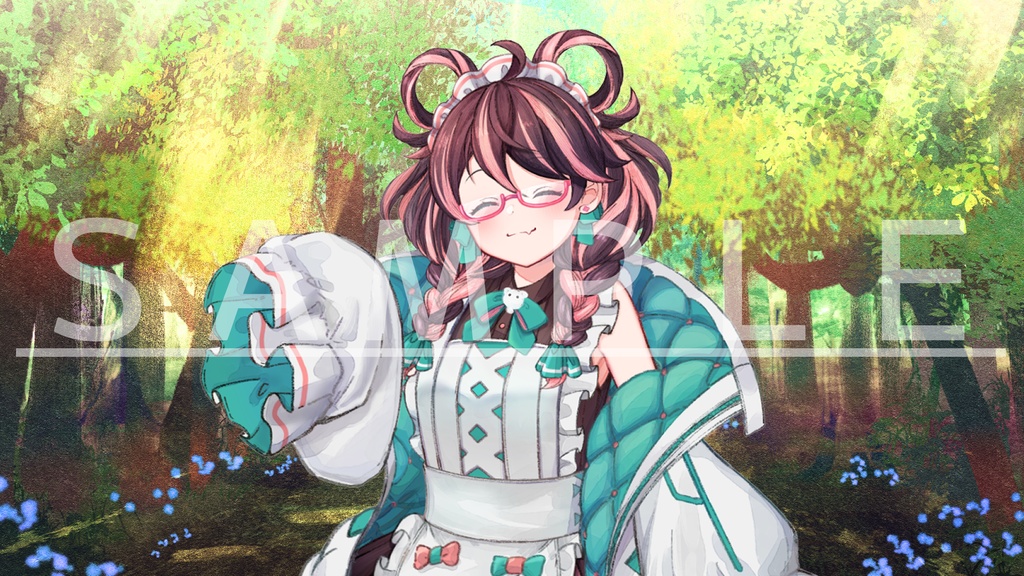 【動く】背景素材「緑の森」