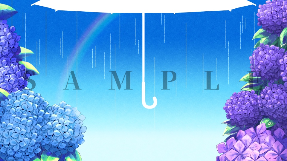 「動く」雨模様☔背景【5~9点セット】