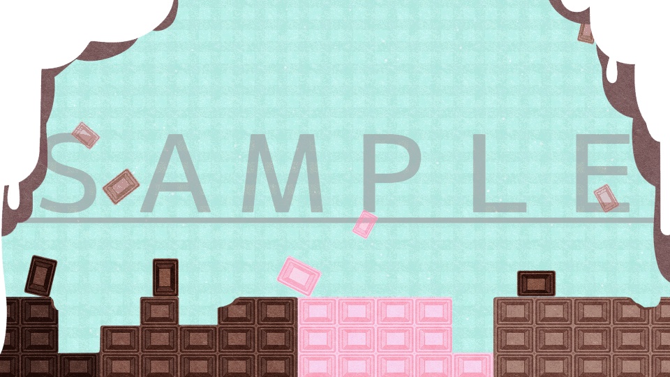 【動く】背景素材「チェック&チョコ」【カラバリ2点セット】