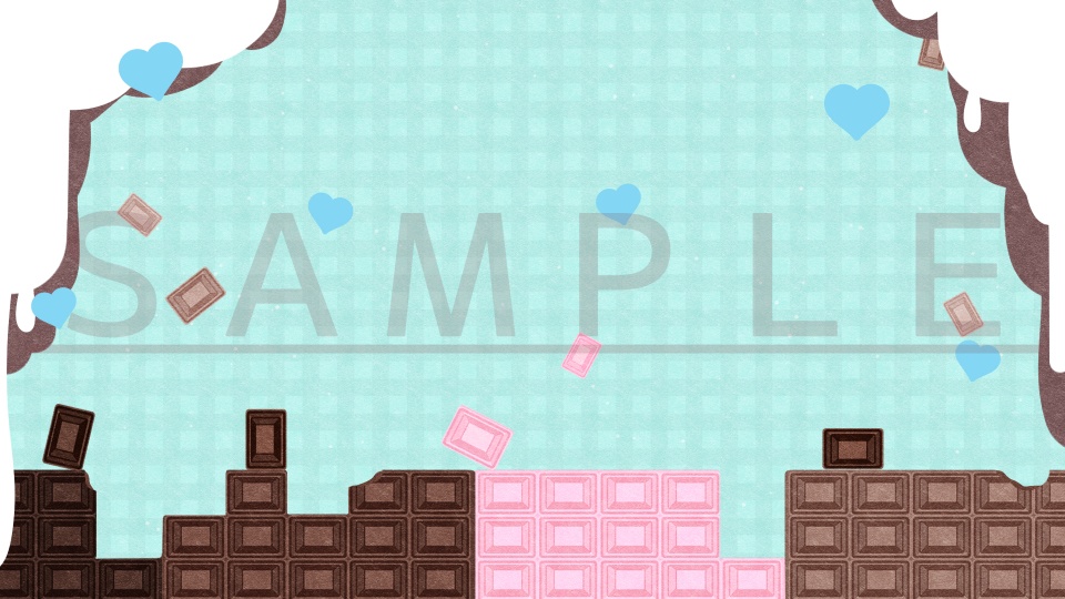 【動く】背景素材「チェック&チョコ」【カラバリ2点セット】