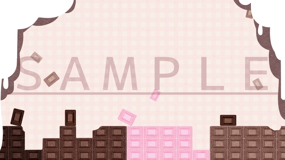 【動く】背景素材「チェック&チョコ」【カラバリ2点セット】