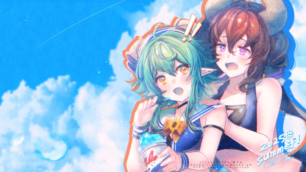 【壁紙データ】PC用2種 (フルHD・4K)【創作キャラ】