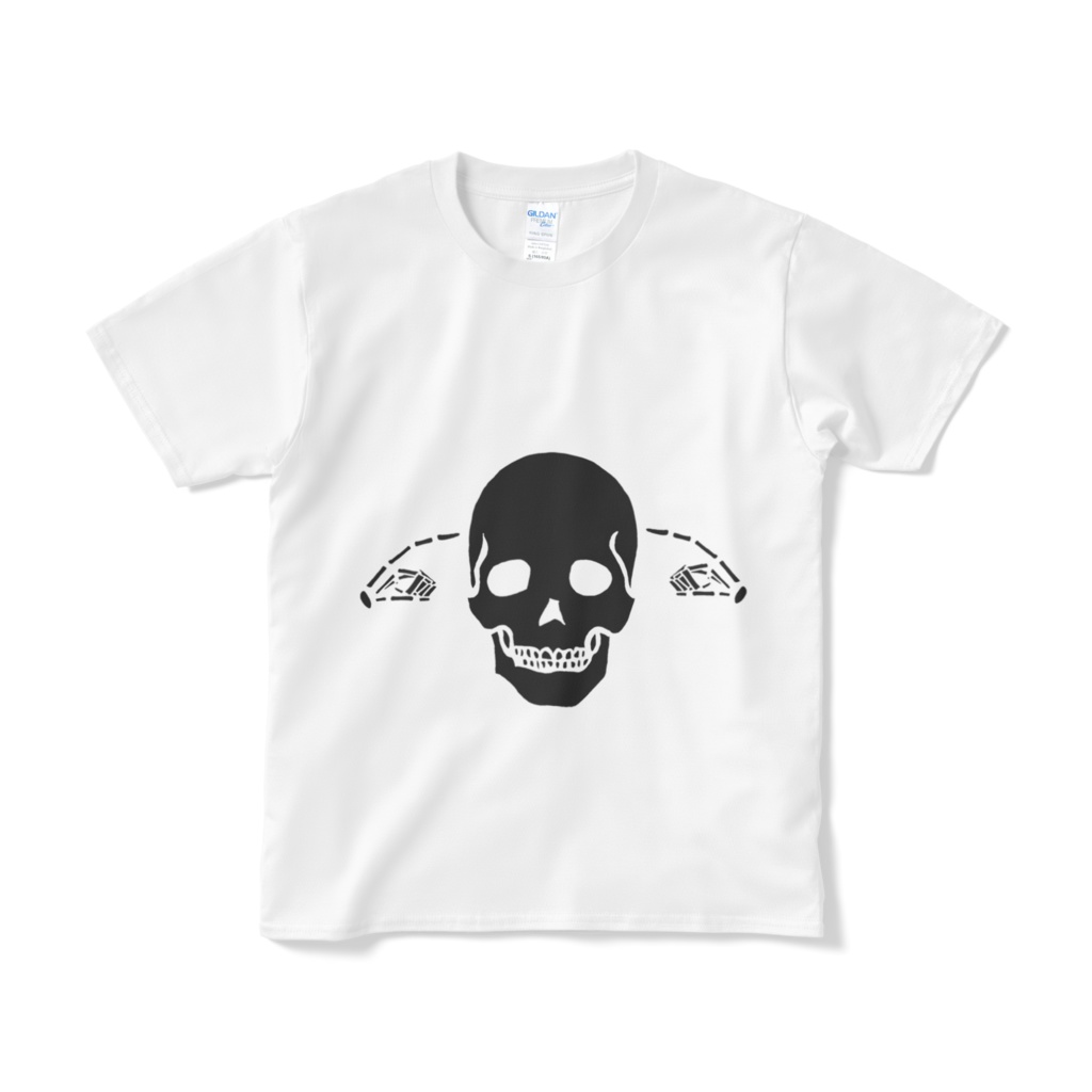 髑髏Tシャツ 黒タイプ