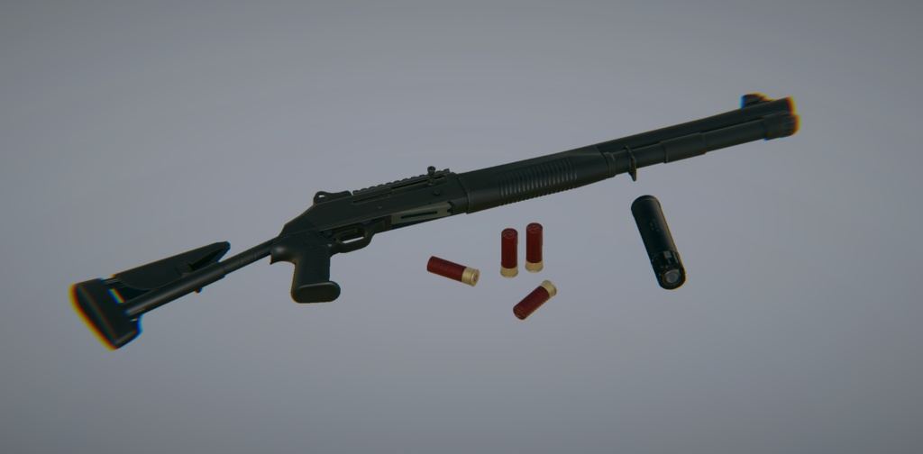 【VRChat想定】1014 Shotgun System【ギミック付き】