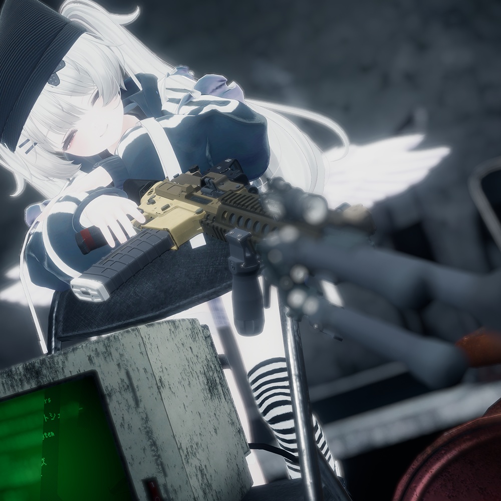 【VRChat想定】M4 LMG System【ギミック付き】