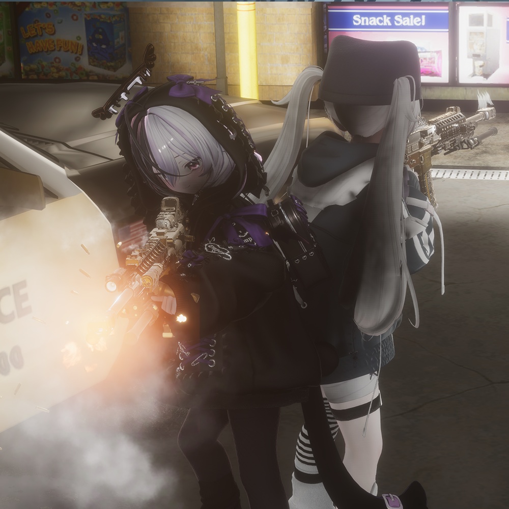 【VRChat想定】M4 LMG System【ギミック付き】