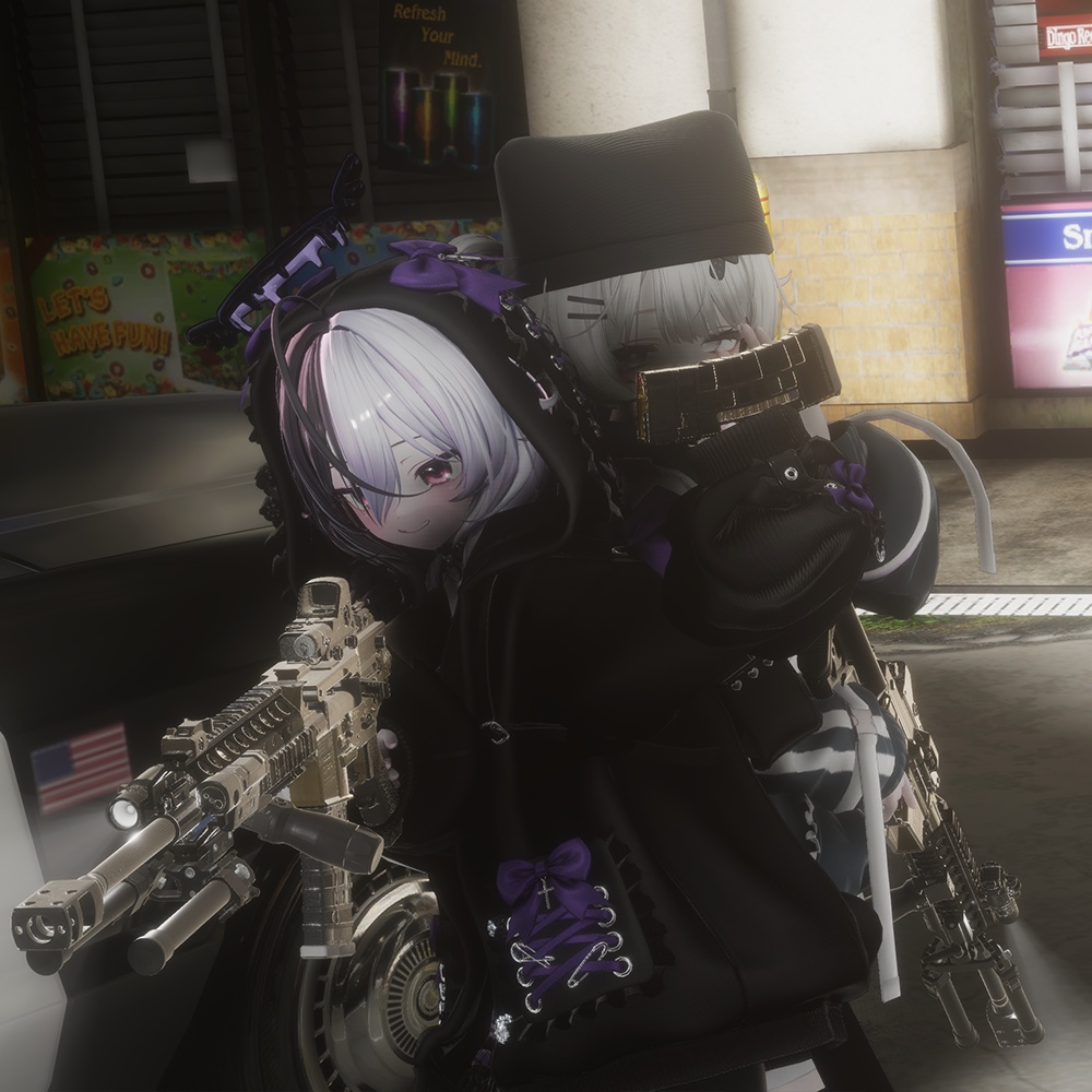 【VRChat想定】M4 LMG System【ギミック付き】