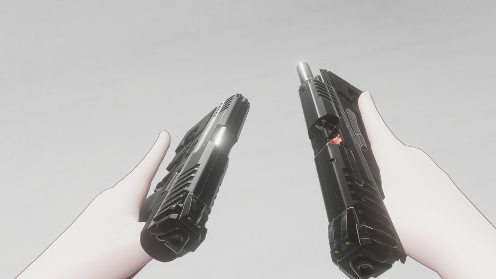 Updated!!【VRChat想定】両手撃ちDouble Down HK VP9 System【ギミック付き】