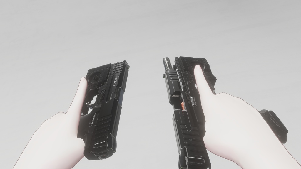 Updated!!【VRChat想定】両手撃ちDouble Down HK VP9 System【ギミック付き】