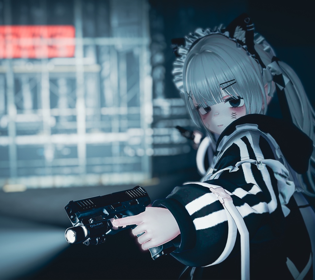 【VRChat想定】両手撃ちDouble Down HK VP9 System【ギミック付き】