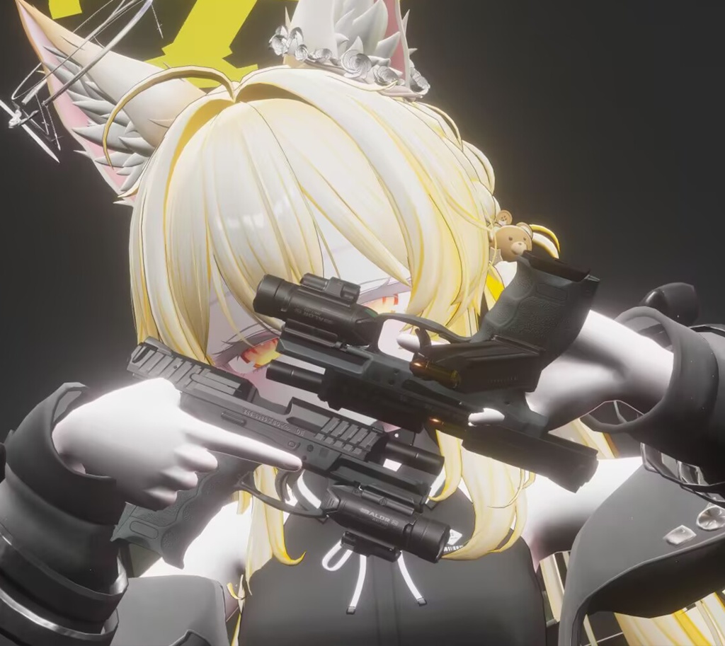 【VRChat想定】両手撃ちDouble Down HK VP9 System【ギミック付き】