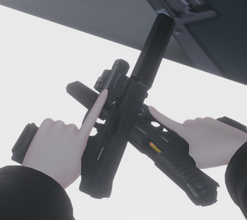 【VRChat想定】両手撃ちDouble Down HK VP9 System【ギミック付き】