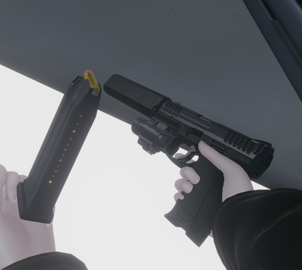 【VRChat想定】両手撃ちDouble Down HK VP9 System【ギミック付き】