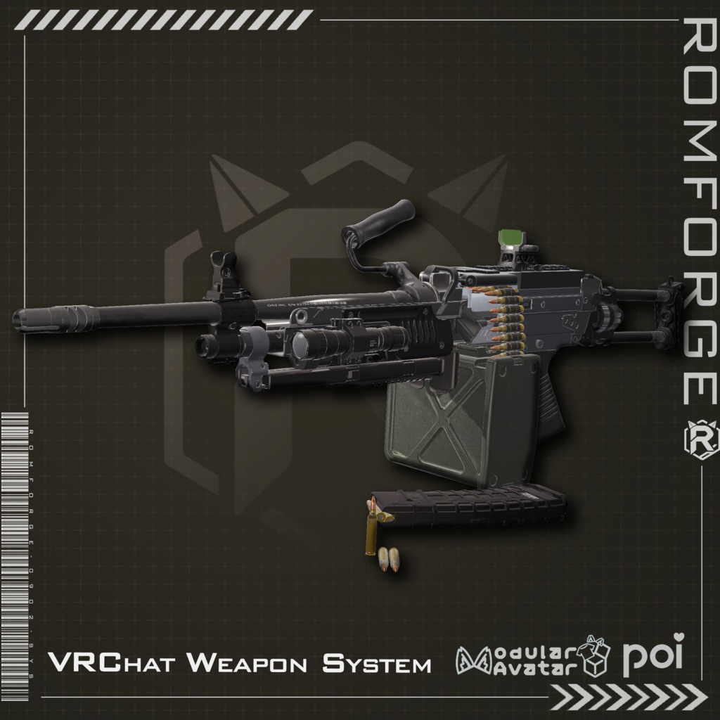 【🎉セール中!】【VRChat想定】SAR 556 System【ギミック付き】