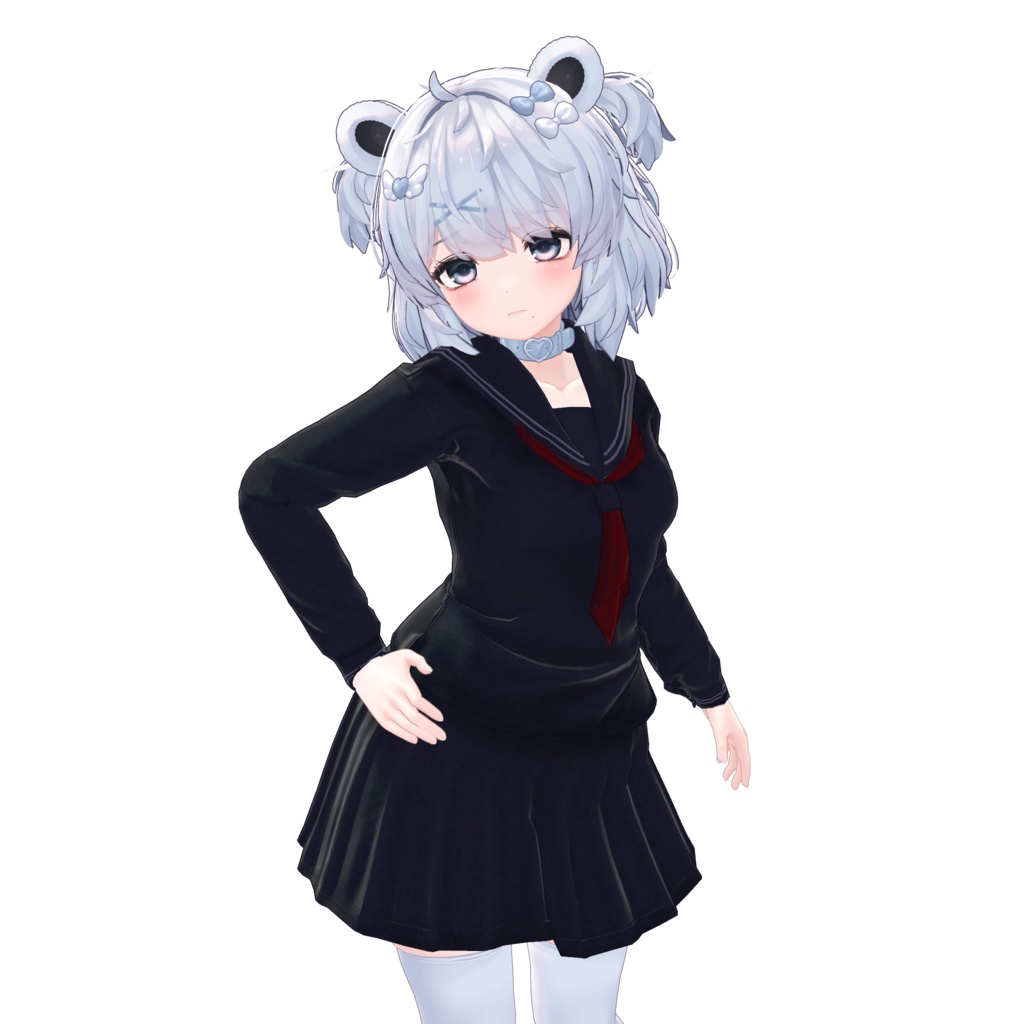 古風なセーラー服＆ローファーv2(Forくまり)