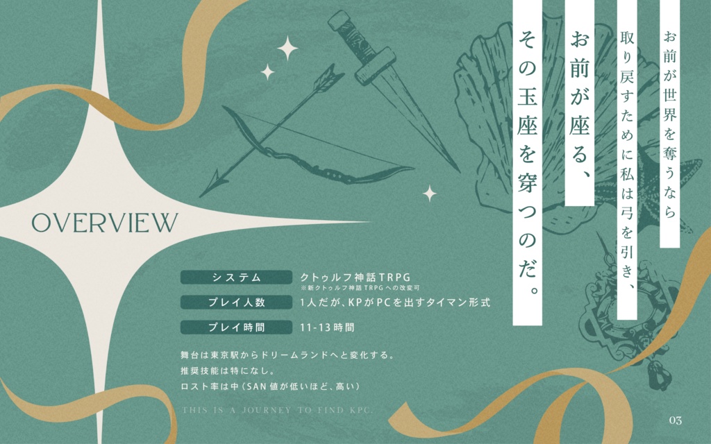 クトゥルフ神話TRPG「極座の一矢」