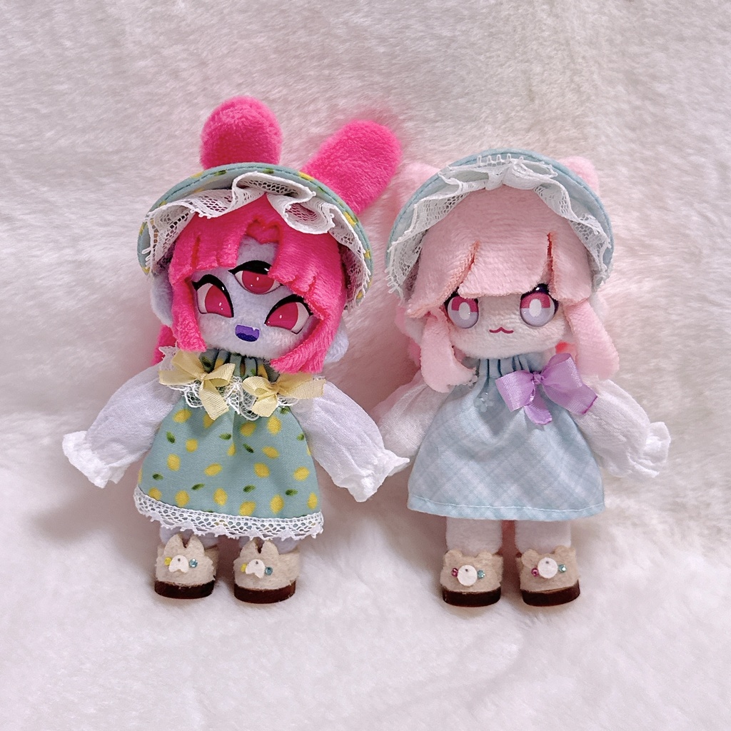 スモックワンピースとハーフボンネットのセット(ぷにみおサイズ)