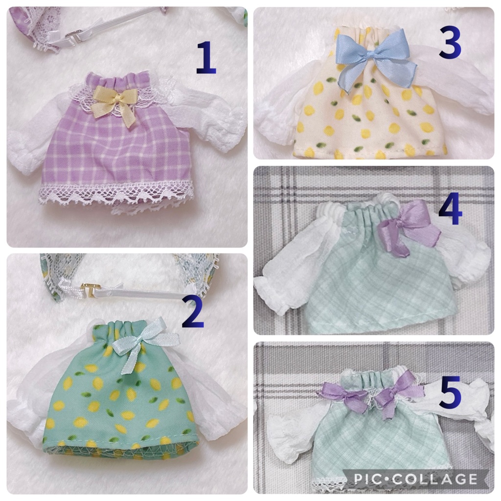 【セミオーダー】いちご柄のスモックワンピースとハーフボンネット