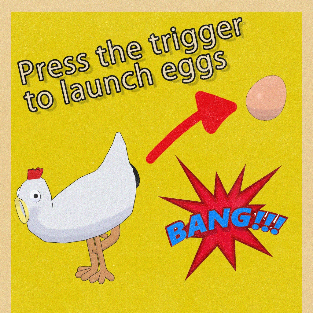 【VRChat想定】ニワトリ銃【アバター/ワールド用ギミック付き】