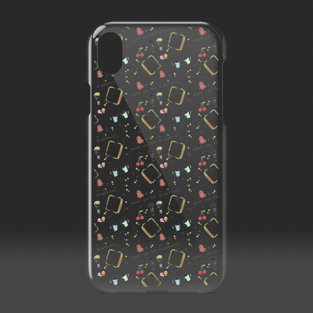 【iPhone11/XR】クリアiPhoneケース サンドウィッチモデル