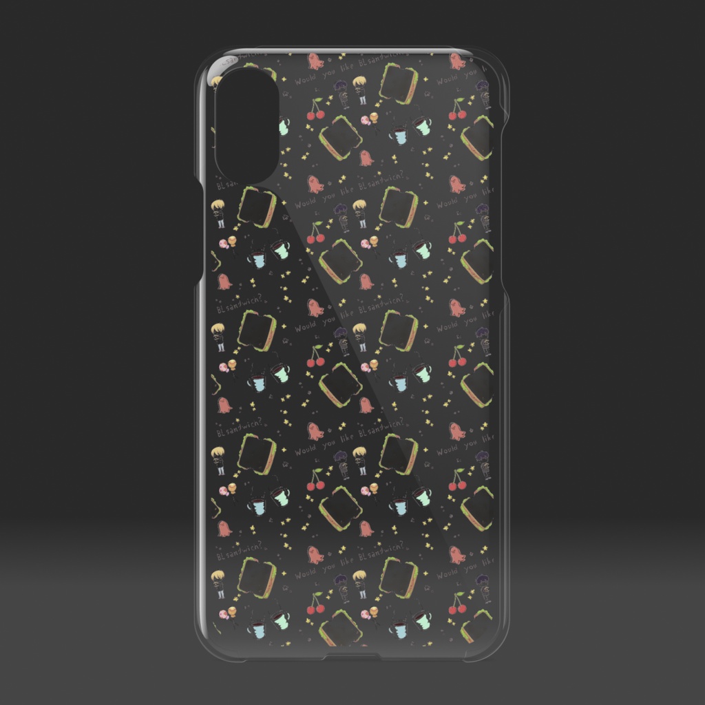 【iPhoneX/XS】クリアiPhoneケース サンドウィッチモデル