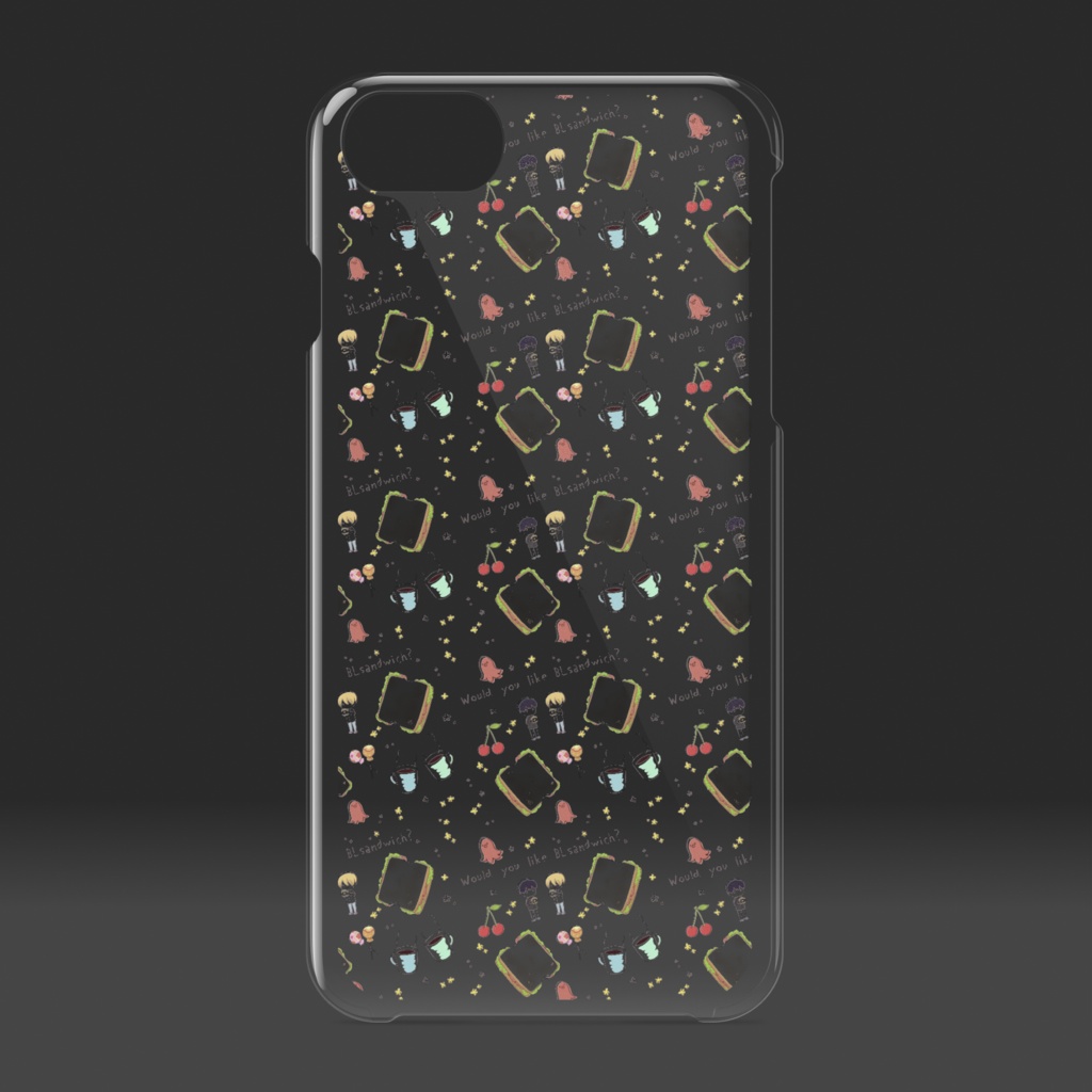 【iPhone6/7/8/SE2】クリアiPhoneケース サンドウィッチモデル