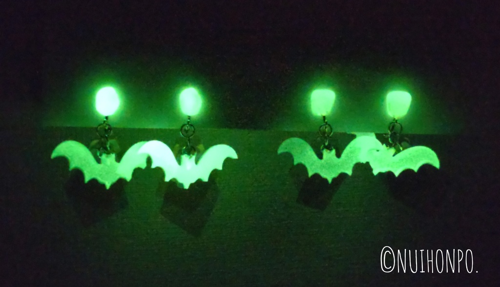 ハロウィン🎃 蓄光イヤリング