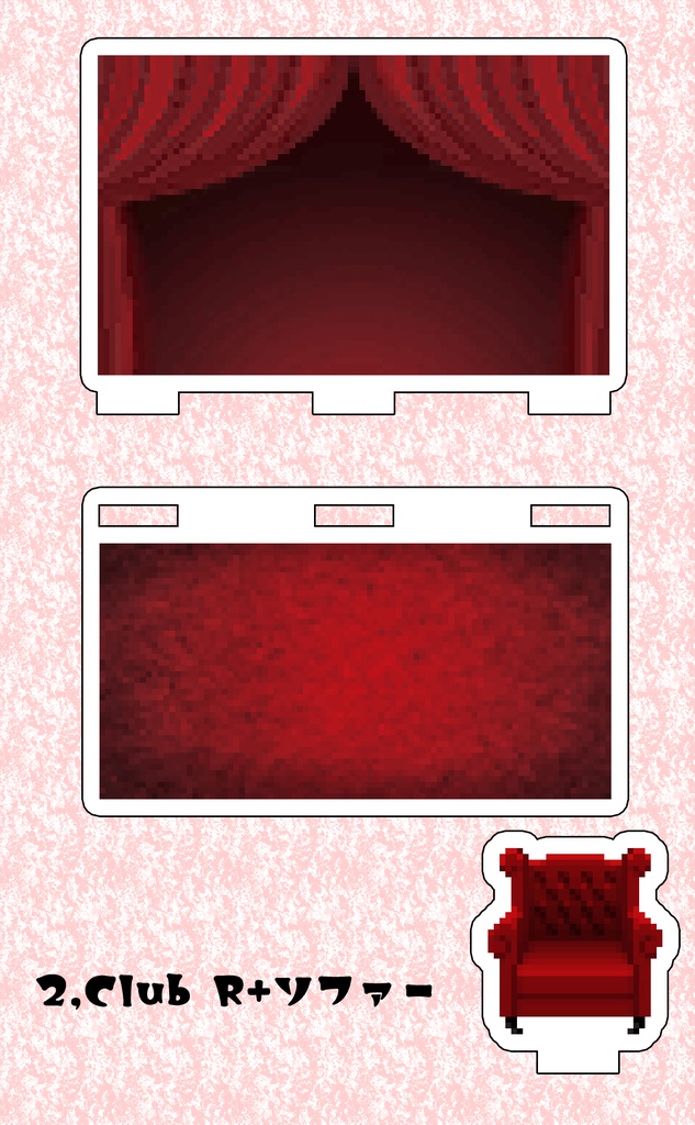 ドット絵アクリルジオラマ