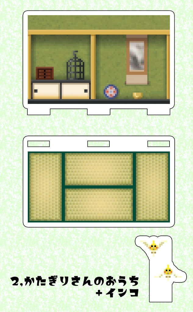 ドット絵アクリルジオラマ