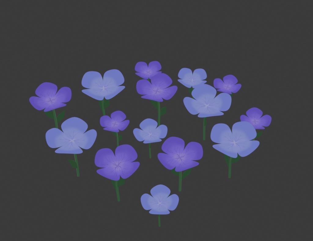 ＜bleder＞青と紫の花