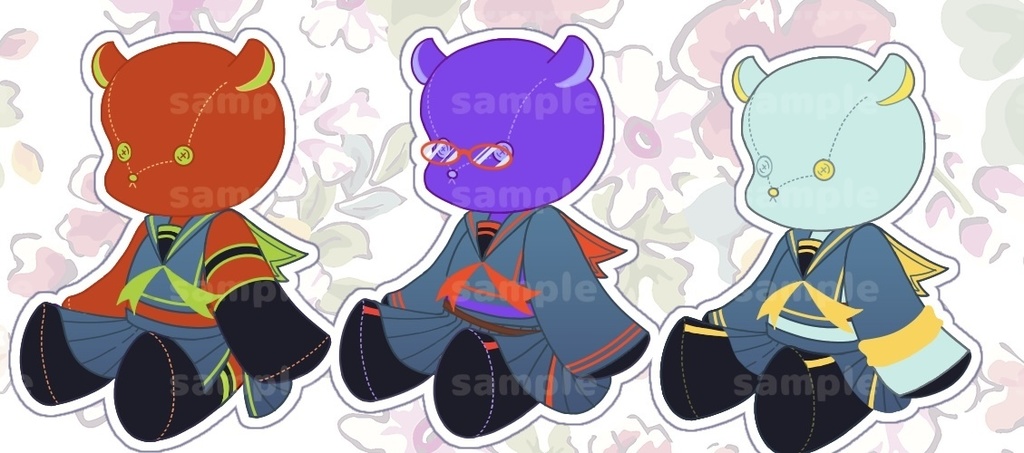 左文字三姉妹くまさんアクキー