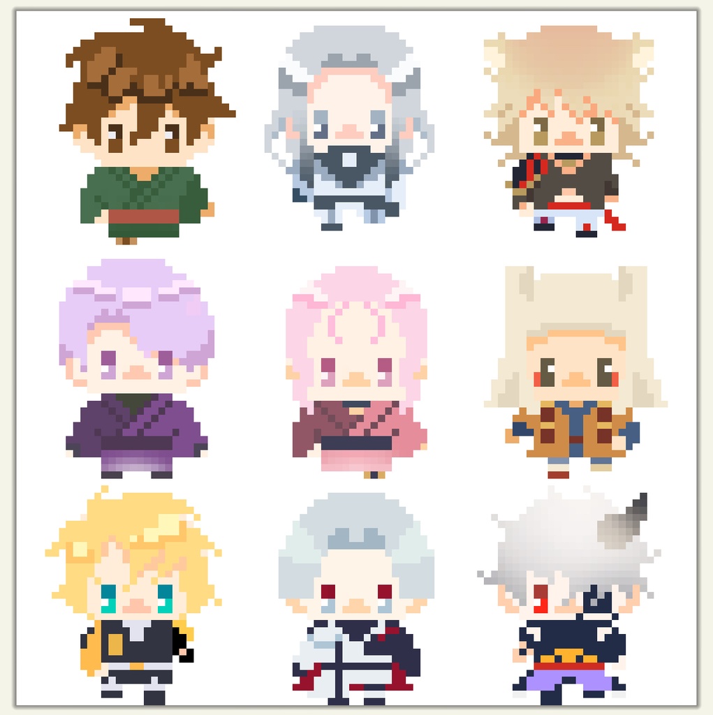 刀剣乱舞キャラアバター3(ピクスク向け