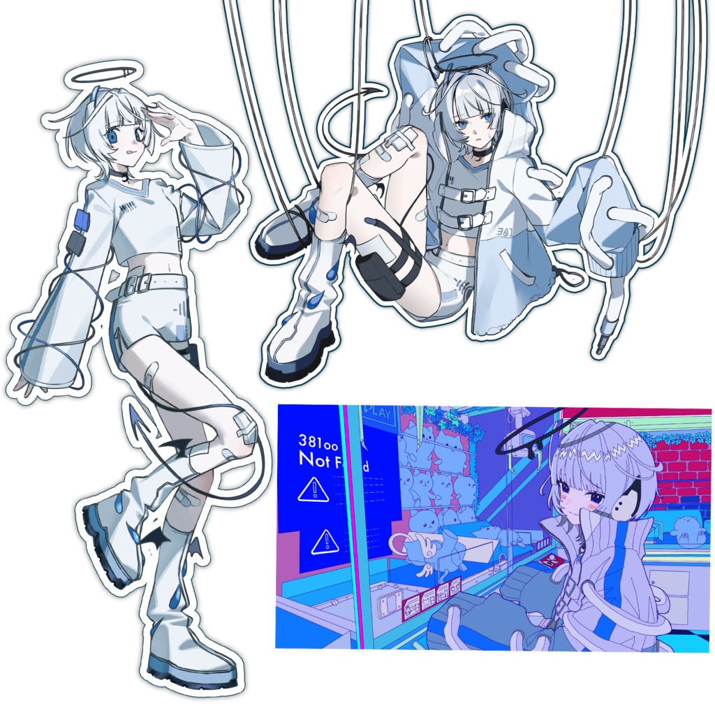 おでかけ未来人ステッカー3種┆バラ売り有