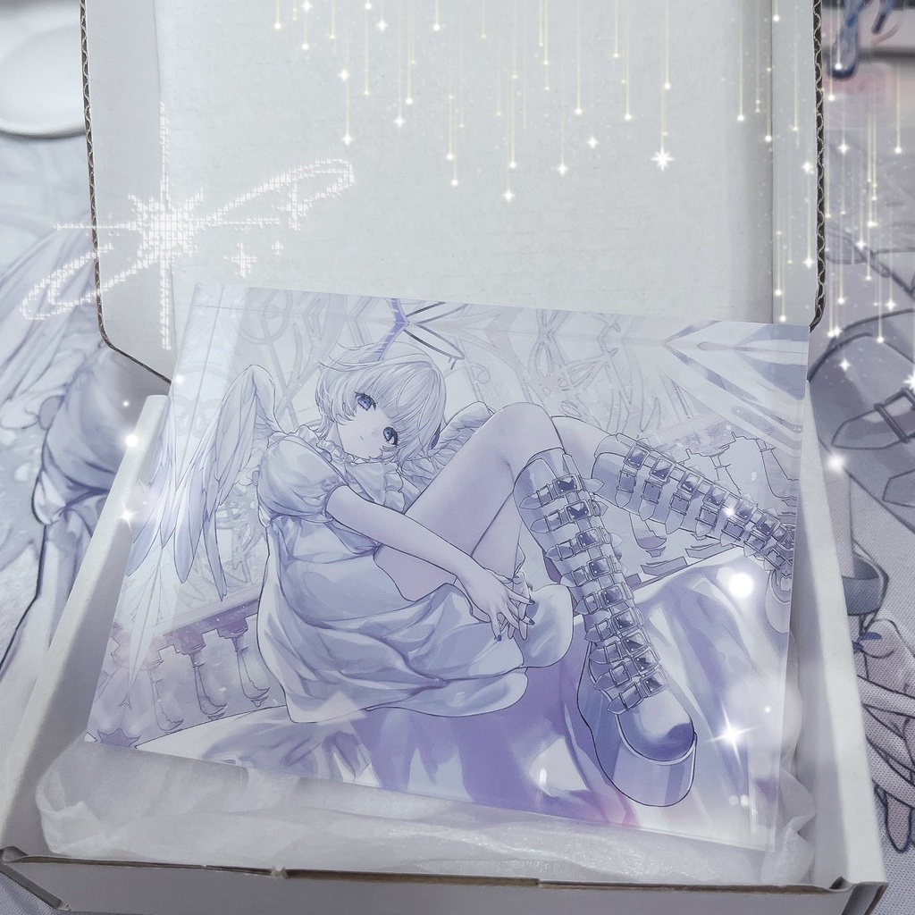 陽だまり天使のほほえみアクリルブロック