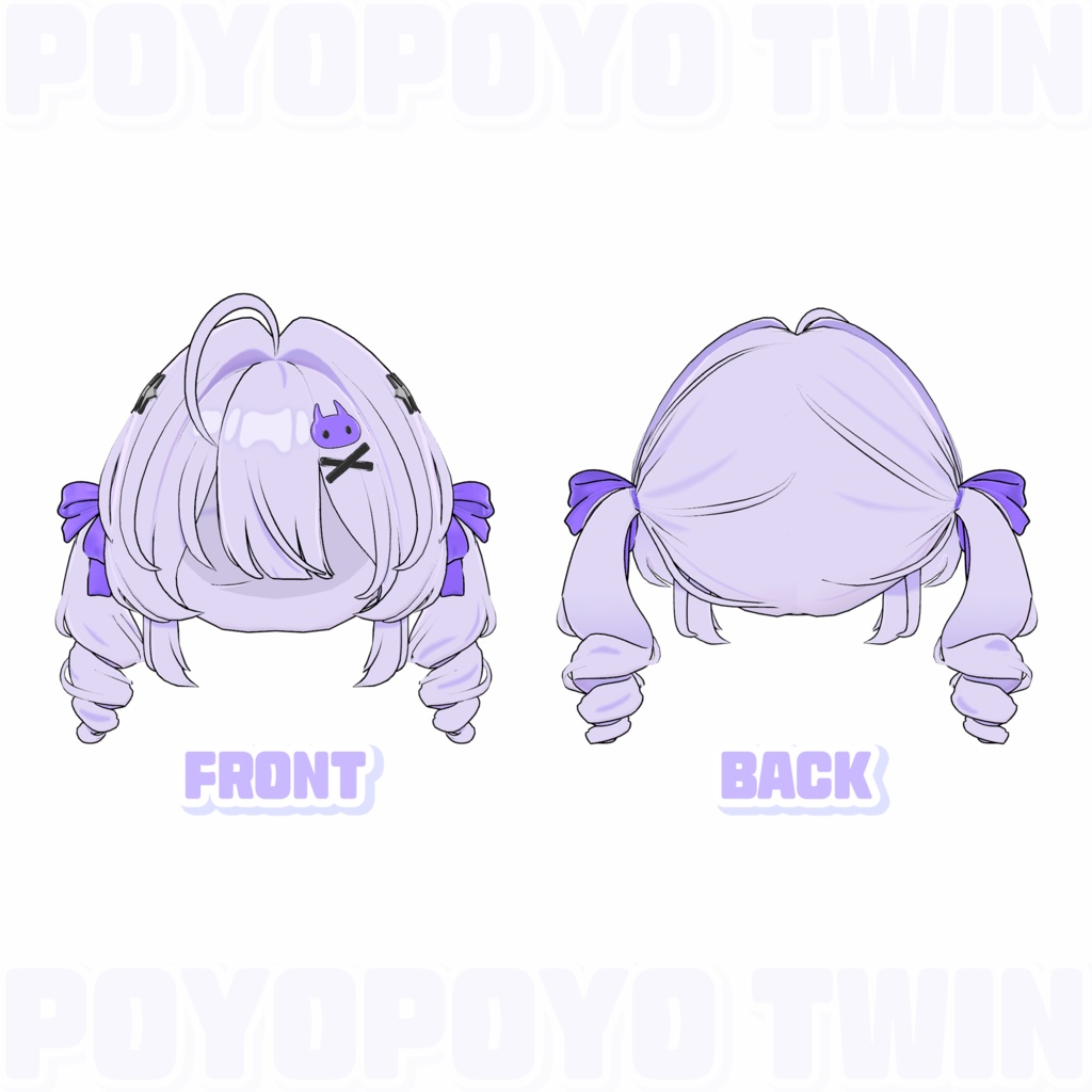 ꒰4アバター対応꒱ Poyopoyo Twin Tail ♡