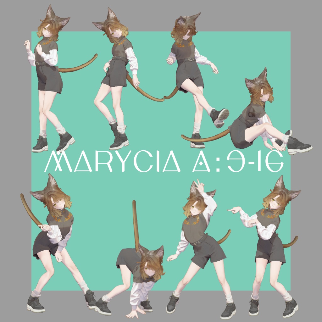 【SALE!】¥300→¥150半額! アクティブポーズ集 38種【マリシア向け→キプ対応予定】